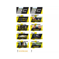 Marque-page prévention circuler en voiture personnalisable