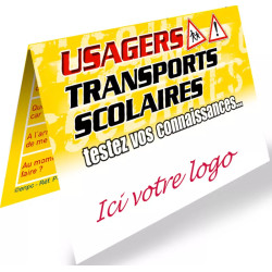 Cartes à gratter transports scolaires personnalisables