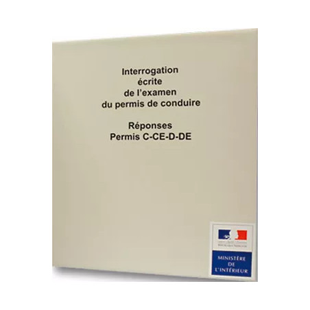 Classeur réponses interrogations écrites DSCR C-CE-D-DE