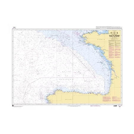 Carte marine du SHOM golfe de Gascogne - De Brest à Cabo Finisterre