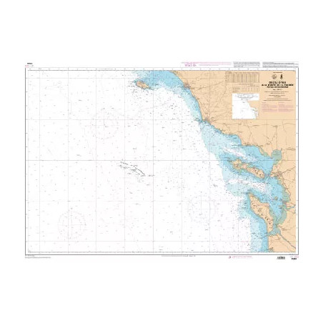 Carte marine de l'île d'Yeu à la Pointe de la Coubre - Plateau de Rochebonne