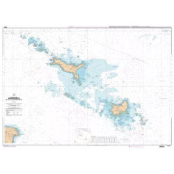Carte marine du SHOM : Abords des Iles de Houat et de Hoëdic