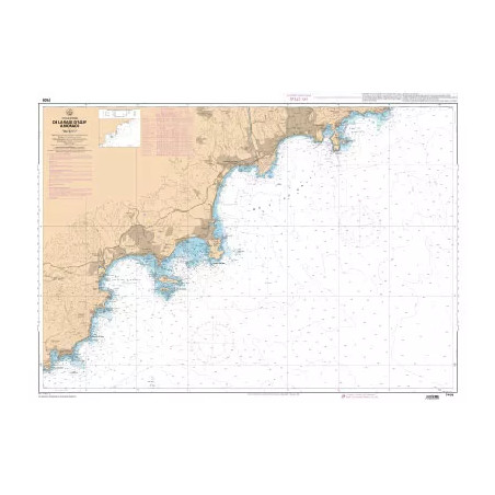 Carte marine du SHOM : De la Rade d'Agay à Monaco